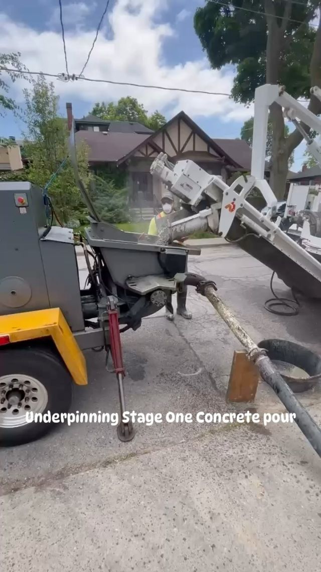 Underpinning Stage One Concrete pour.  #demolition #basement #concert #instaphoto #torontohouses #torontohome #rénovation #homeremodel #designbuilder #interiordesignideas #basementremodel #digging #toronto #manpower #lightsout